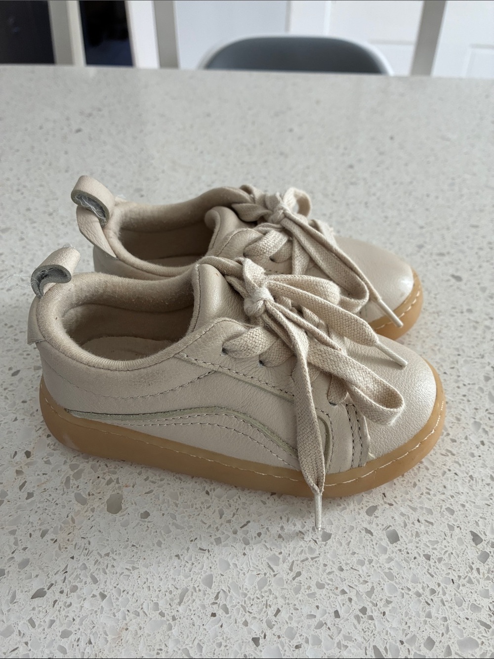 Zara Cream leather Sneakers